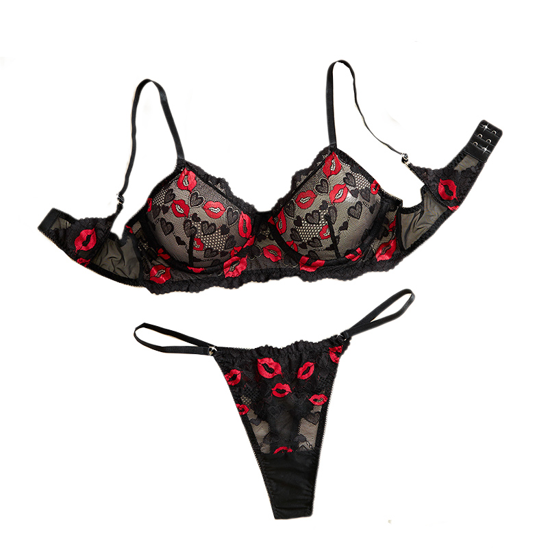 Lingerie - Прозрачное кружевное нижнее белье, сексуальный комплект
