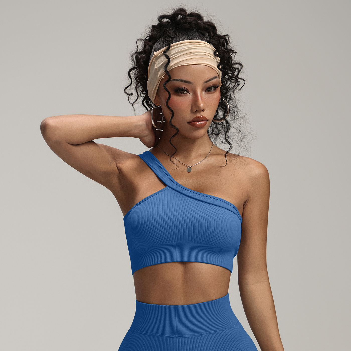 Женский спортивный топ с одним – обзор и цена Seamless Ribbed Workout Tank Top