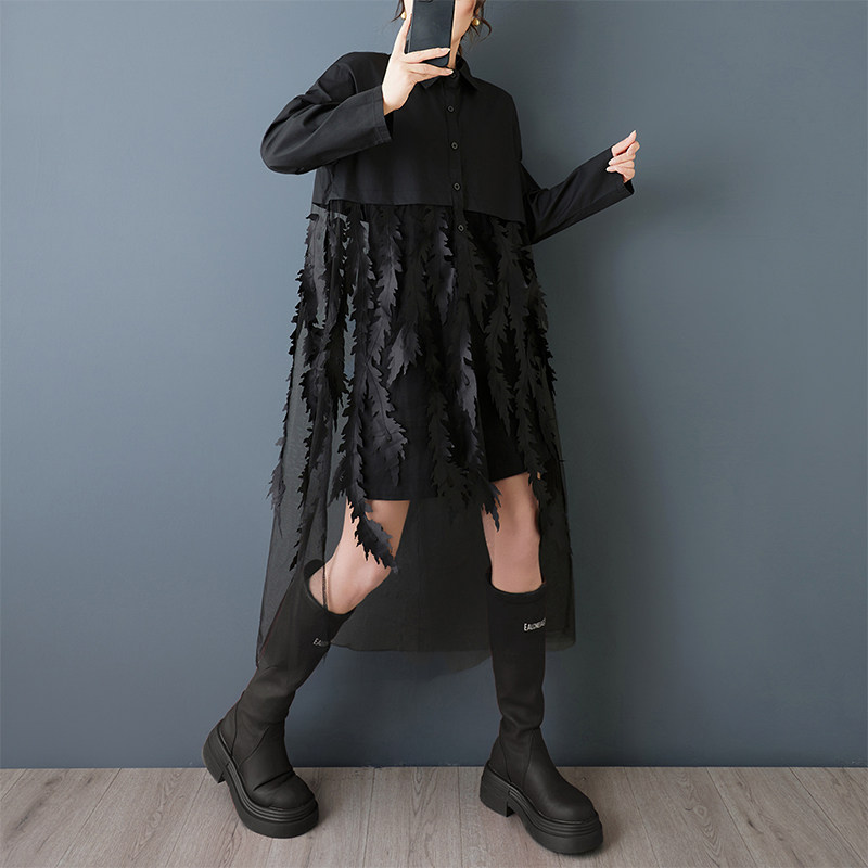 Новое весеннее свободное плать – обзор и цена Korean Style A Line Shirt Dress