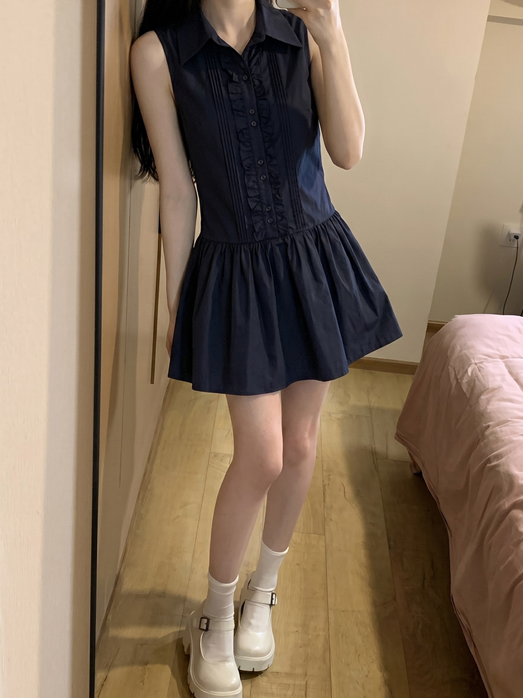 Новое летнее женское платье-ру – обзор и цена Korean Style A Line Shirt Dress