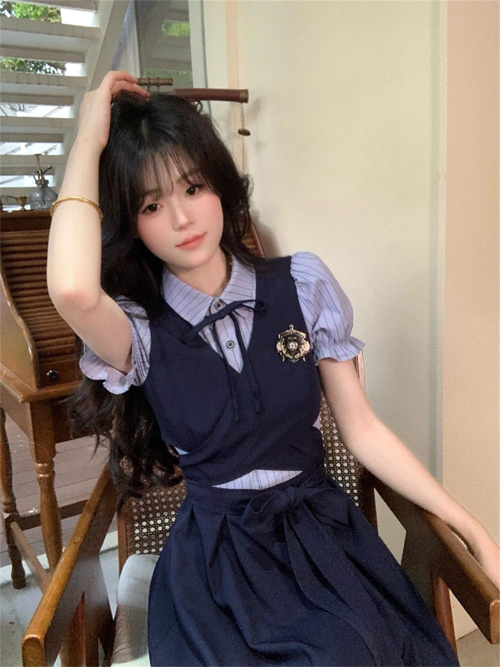 Летнее повседневное платье в с – обзор и цена Korean Style A Line Shirt Dress