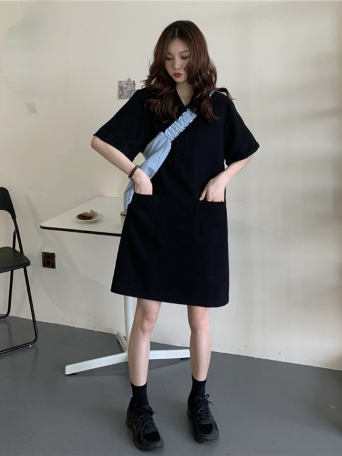 Платье-рубашка А-силуэта больш – обзор и цена Korean Style A Line Shirt Dress