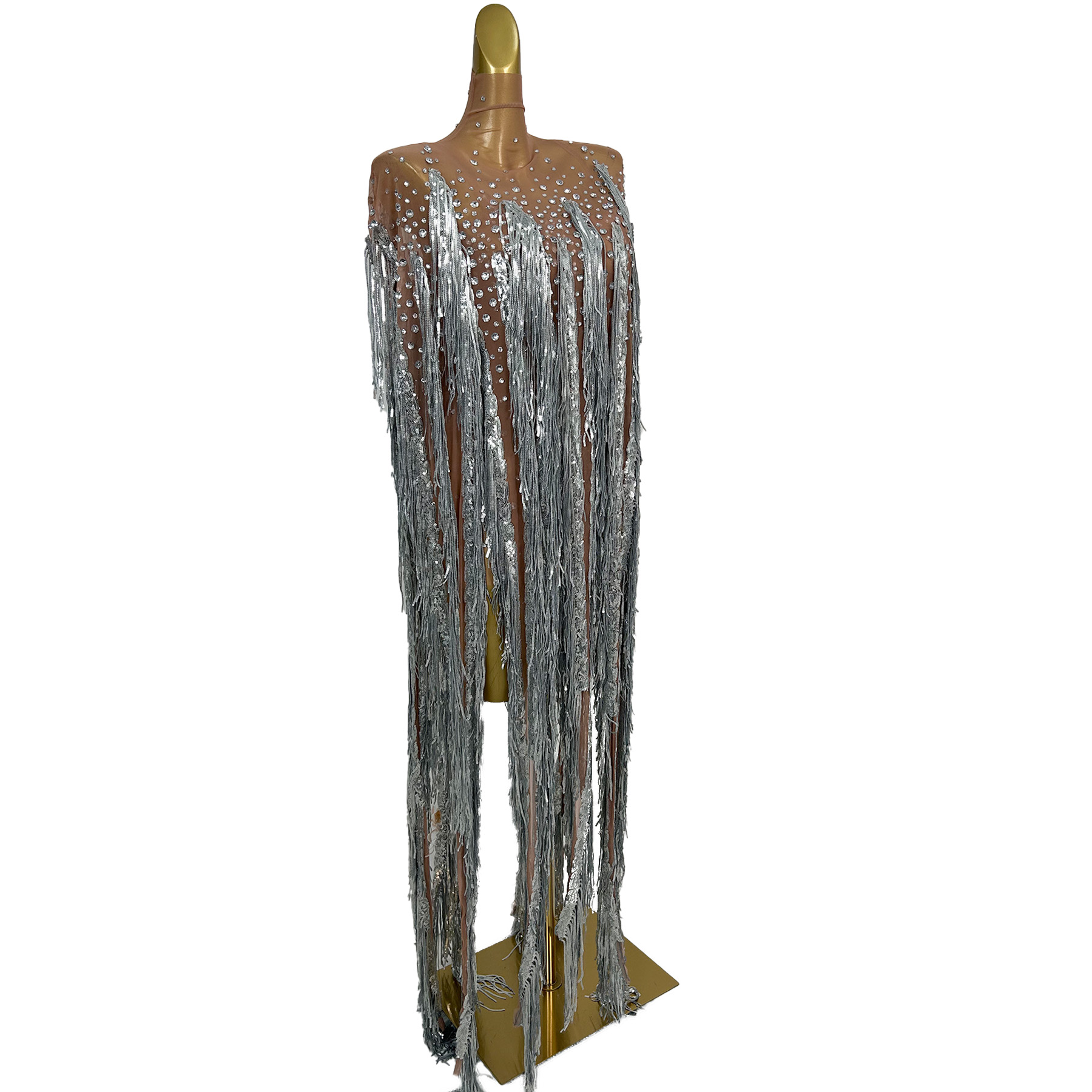 yusanBar Прозрачное платье из  – обзор и цена Sparkly Rhinestone Club Party Dress