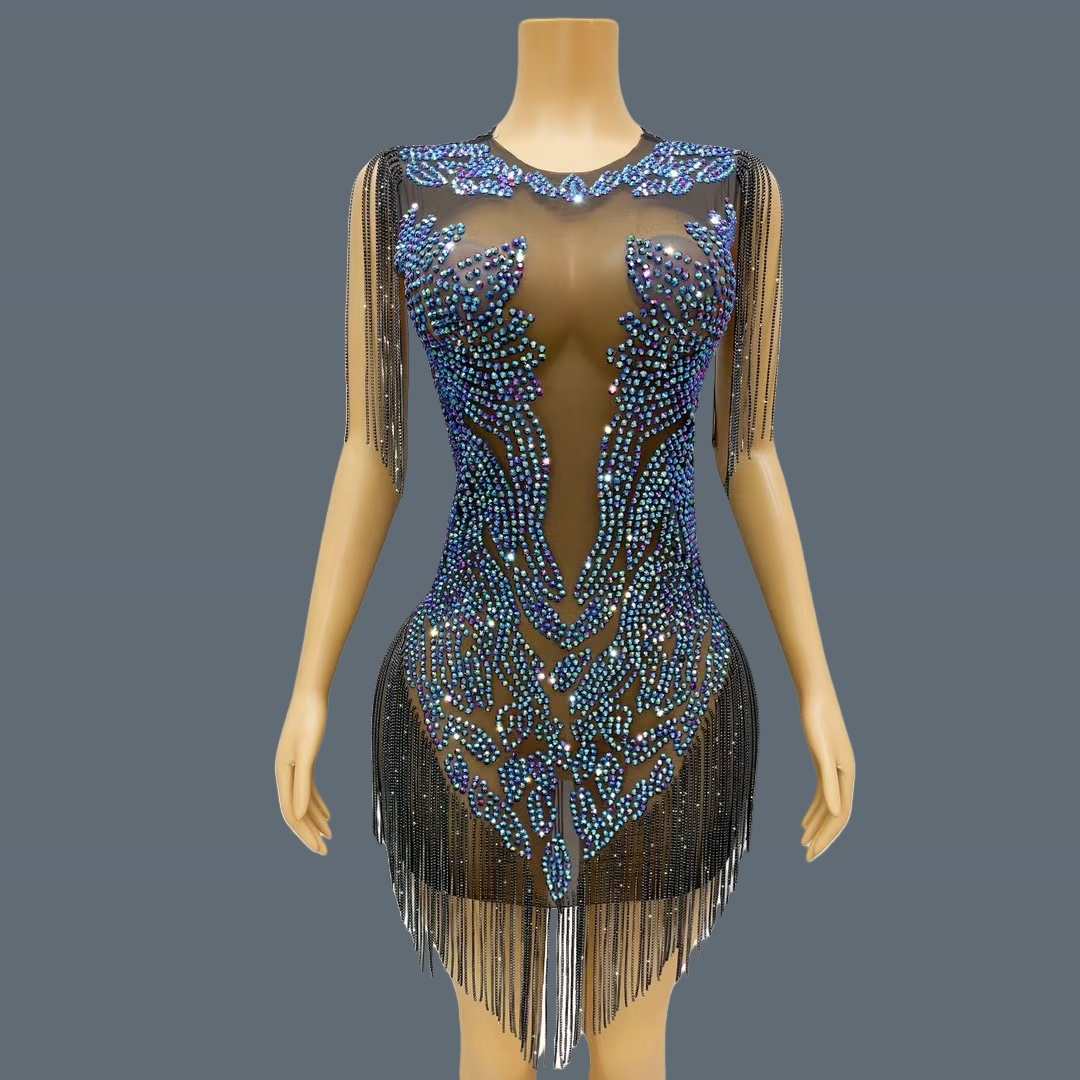 Элегантное женское вечернее пл – обзор и цена Sparkly Rhinestone Club Party Dress